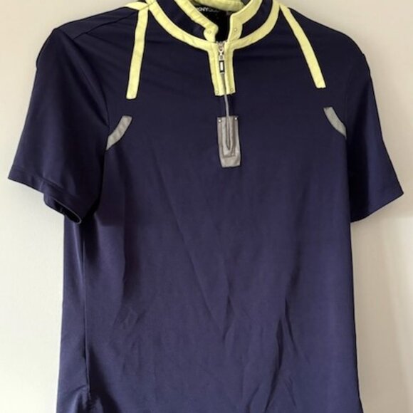 DKNY Golf shirt navy 92%polyester light material small - Picture 2 of 5